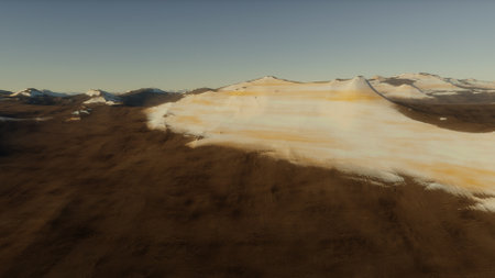 science fiction illustration, beautiful space background, a computer-generated surface, a fantasy world 3d renderの写真素材