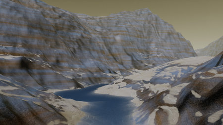 science fiction illustration, beautiful space background, a computer-generated surface, a fantasy world 3d renderの写真素材