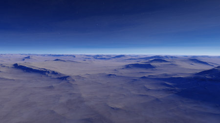 science fiction illustration, beautiful space background, a computer-generated surface, a fantasy world 3d renderの写真素材