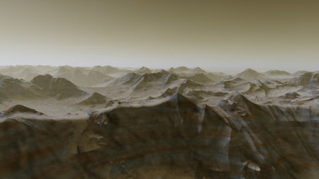science fiction illustration, beautiful space background, a computer-generated surface, a fantasy world 3d renderの写真素材