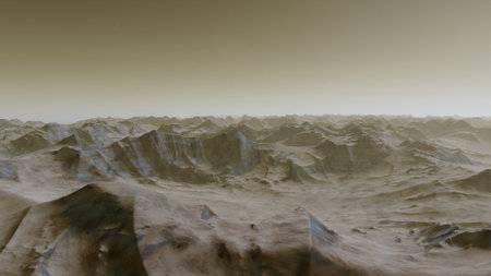 science fiction illustration, beautiful space background, a computer-generated surface, a fantasy world 3d renderの写真素材