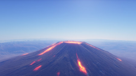 science fiction illustration, beautiful space background, a computer-generated surface, a fantasy world 3d renderの写真素材