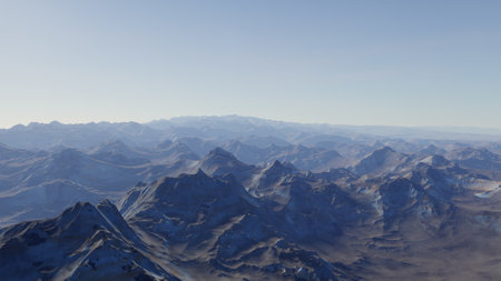 science fiction illustration, beautiful space background, a computer-generated surface, a fantasy world 3d renderの写真素材