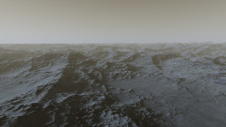 alien planet landscape, science fiction illustration, view from a beautiful planet, beautiful space background 3d renderの写真素材