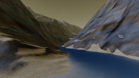 alien planet landscape, science fiction illustration, view from a beautiful planet, beautiful space background 3d renderの写真素材