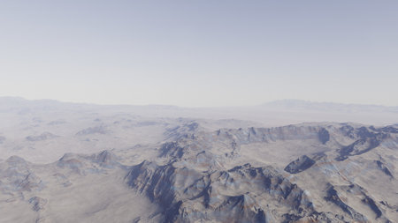 alien planet landscape, science fiction illustration, view from a beautiful planet, beautiful space background 3d renderの写真素材