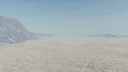alien planet landscape, science fiction illustration, view from a beautiful planet, beautiful space background 3d renderの写真素材