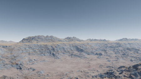 alien planet landscape, science fiction illustration, view from a beautiful planet, beautiful space background 3d renderの写真素材
