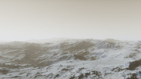 alien planet landscape, science fiction illustration, view from a beautiful planet, beautiful space background 3d renderの写真素材