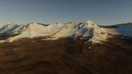 alien planet landscape, science fiction illustration, view from a beautiful planet, beautiful space background 3d renderの写真素材