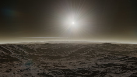 science fiction illustration, beautiful space background, a computer-generated surface, a fantasy...