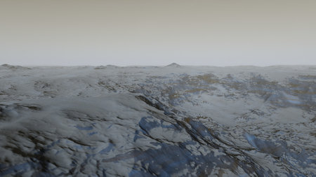 science fiction illustration, beautiful space background, a computer-generated surface, a fantasy world 3d renderの写真素材