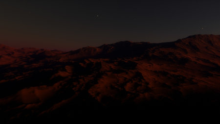 science fiction illustration, beautiful space background, a computer-generated surface, a fantasy world 3d renderの写真素材