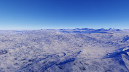 science fiction illustration, beautiful space background, a computer-generated surface, a fantasy world 3d renderの写真素材