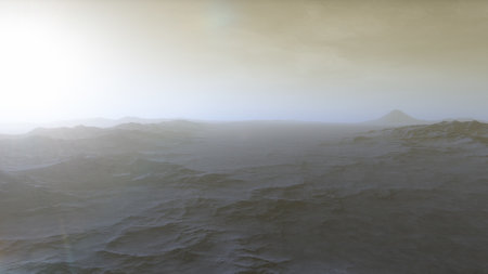 science fiction illustration, beautiful space background, a computer-generated surface, a fantasy world 3d renderの写真素材