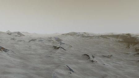 alien planet landscape, science fiction illustration, view from a beautiful planet, beautiful space background 3d renderの写真素材