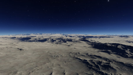 science fiction illustration, beautiful space background, a computer-generated surface, a fantasy world 3d renderの写真素材