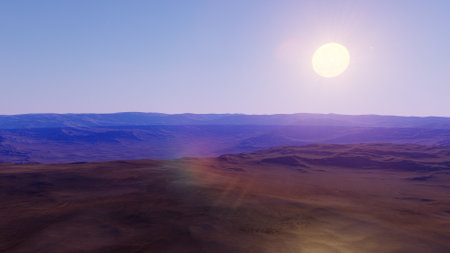 science fiction illustration, beautiful space background, a computer-generated surface, a fantasy world 3d renderの写真素材