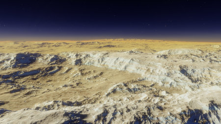 science fiction illustration, beautiful space background, a computer-generated surface, a fantasy world 3d renderの写真素材