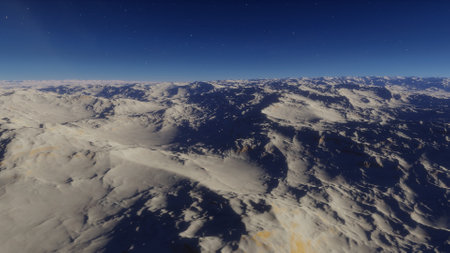 science fiction illustration, beautiful space background, a computer-generated surface, a fantasy world 3d renderの写真素材