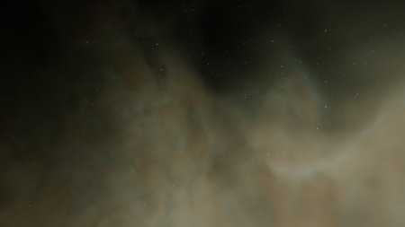 nebula gas cloud in deep outer space, science fiction illustrarion, colorful space background with...