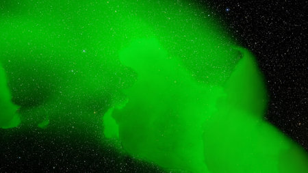 nebula gas cloud in deep outer space, science fiction illustrarion, colorful space background with...