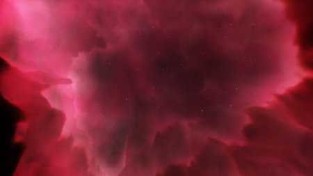 nebula gas cloud in deep outer space, science fiction illustrarion, colorful space background with stars 3d renderの写真素材