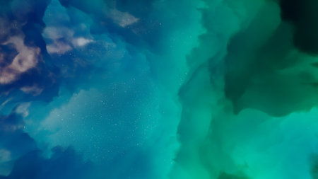 nebula gas cloud in deep outer space, science fiction illustrarion, colorful space background with stars 3d renderの写真素材
