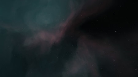 nebula gas cloud in deep outer space, science fiction illustrarion, colorful space background with...