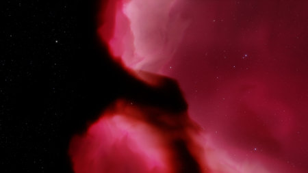 nebula gas cloud in deep outer space, science fiction illustrarion, colorful space background with stars 3d renderの写真素材