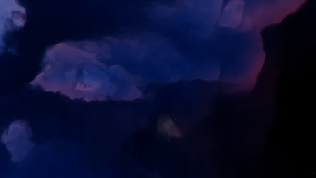 nebula gas cloud in deep outer space, science fiction illustrarion, colorful space background with...