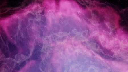 nebula gas cloud in deep outer space, science fiction illustrarion, colorful space background with stars 3d renderの写真素材