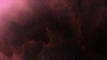 nebula gas cloud in deep outer space, science fiction illustrarion, colorful space background with stars 3d renderの写真素材
