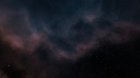 nebula gas cloud in deep outer space, science fiction illustrarion, colorful space background with stars 3d renderの写真素材