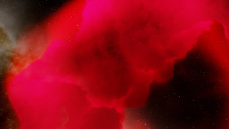 nebula gas cloud in deep outer space, science fiction illustrarion, colorful space background with stars 3d renderの写真素材