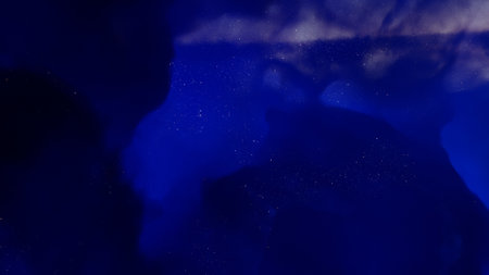 nebula gas cloud in deep outer space, science fiction illustrarion, colorful space background with stars 3d renderの写真素材
