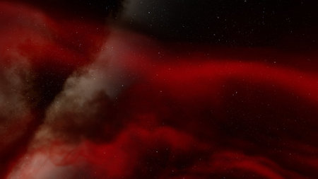 nebula gas cloud in deep outer space, science fiction illustrarion, colorful space background with stars 3d renderの写真素材