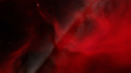 nebula gas cloud in deep outer space, science fiction illustrarion, colorful space background with stars 3d renderの写真素材