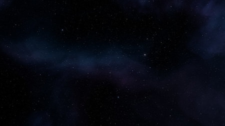 nebula gas cloud in deep outer space, science fiction illustrarion, colorful space background with stars 3d renderの写真素材