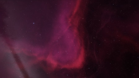 nebula gas cloud in deep outer space, science fiction illustrarion, colorful space background with stars 3d renderの写真素材