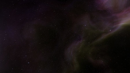 nebula gas cloud in deep outer space, science fiction illustrarion, colorful space background with...