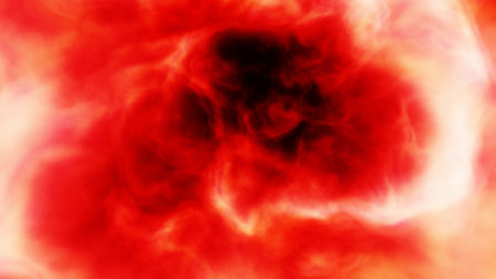 nebula gas cloud in deep outer space, science fiction illustrarion, colorful space background with...
