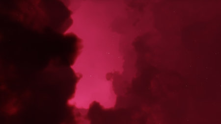 nebula gas cloud in deep outer space, science fiction illustrarion, colorful space background with stars 3d renderの写真素材