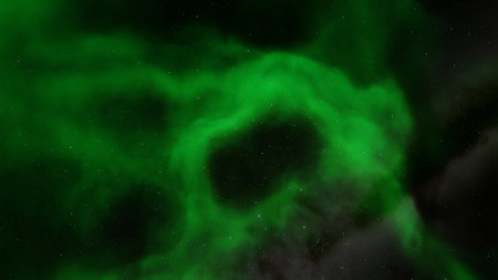 nebula gas cloud in deep outer space, science fiction illustrarion, colorful space background with stars 3d renderの写真素材