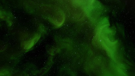 nebula gas cloud in deep outer space, science fiction illustrarion, colorful space background with stars 3d renderの写真素材