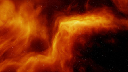 nebula gas cloud in deep outer space, science fiction illustrarion, colorful space background with stars 3d renderの写真素材