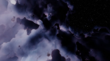 nebula gas cloud in deep outer space, science fiction illustrarion, colorful space background with stars 3d renderの写真素材