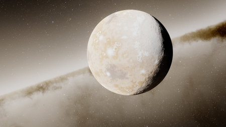 super-earth planet, realistic exoplanet, planet suitable for colonization, earth-like planet in far...