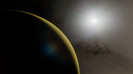 Planets and galaxy, science fiction wallpaper. Beauty of deep space. Billions of galaxy in the universe Cosmic art background 3d renderの写真素材