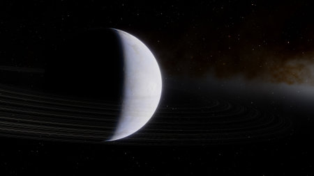 Planets and galaxy, science fiction wallpaper. Beauty of deep space. Billions of galaxy in the...